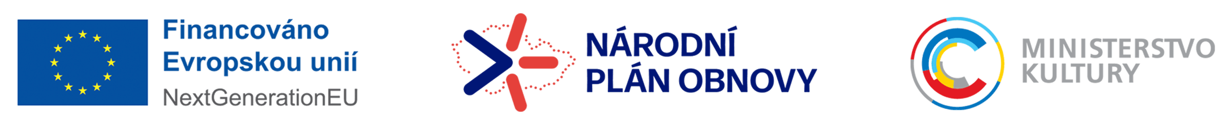 European Union, National Recovery Plan, Ministry of Culture and Next Generation EU funding logos